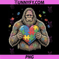 Autism Awareness Puzzle PNG, Heart Autistic Bigfoot PNG