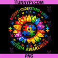 Autism Awareness Sunflower PNG, Autism Sunflower PNG