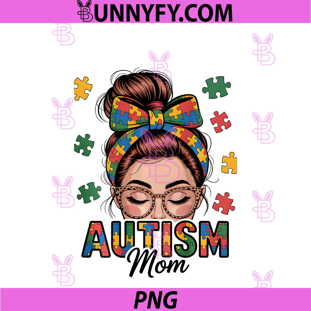 Autism Mom Puzzle Piece PNG, Awareness Support Design PNG