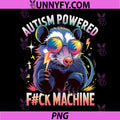 Autism Powered Fuck Machine PNG, Funny Meme Opossum Autistic PNG