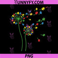 Autism Puzzle Dandelion PNG, Awareness Acceptance Support PNG