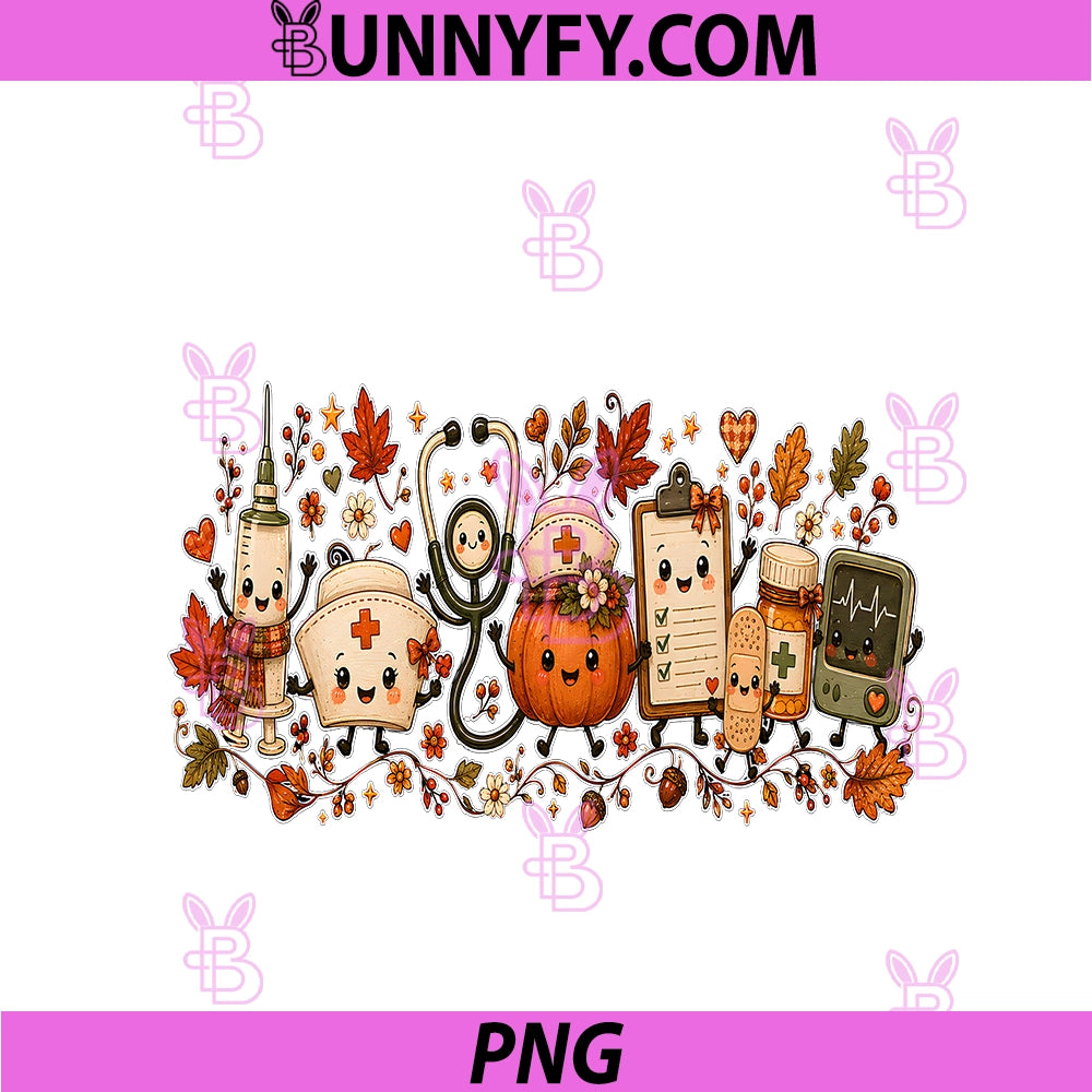 Autumn Healthcare PNG, Thanksgiving Medical Pumpkin Fall Nurse PNG