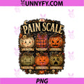 Autumn Healthcare Pain Scale Pumpkin PNG, Funny Nurse Halloween PNG