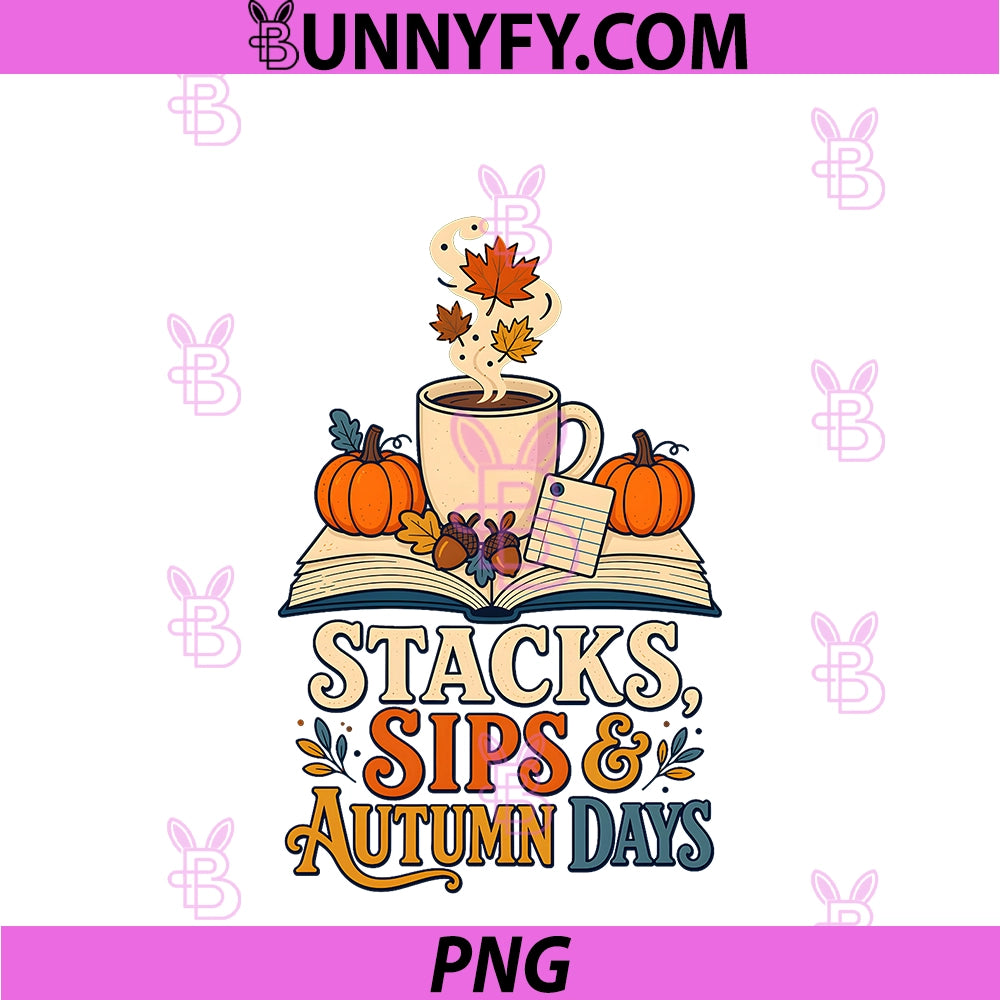 Autumn Reading Coffee Books PNG, Pumpkin Cozy Seasonal Mood Days PNG