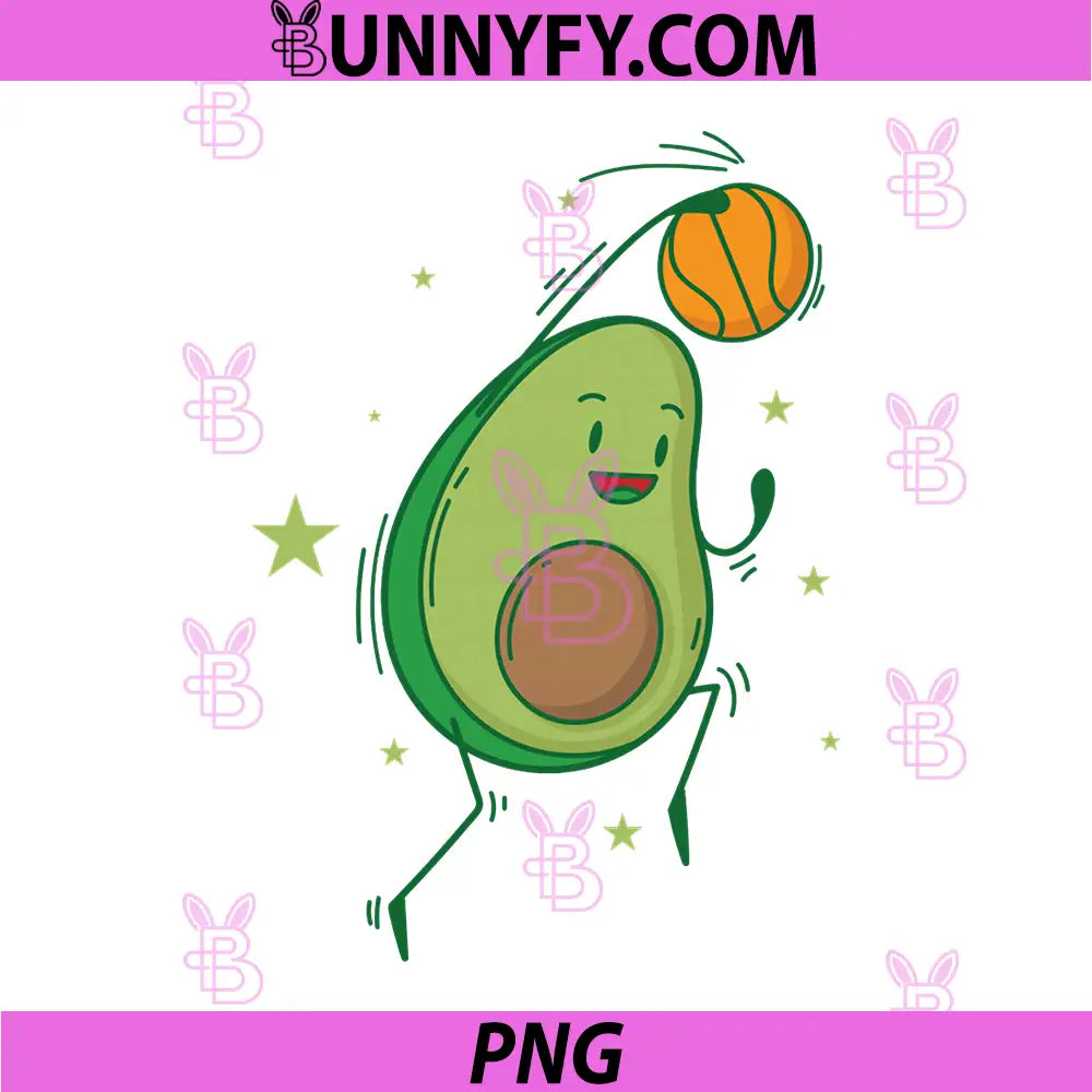Avocado Playing Basketball PNG, Avocado Sports PNG