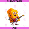 Awesome Dairy Cheese PNG, Costume For Rock Guitar Lovers PNG