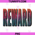 Reward Textured Bold Typography PNG, Reward Colorful Artistic Lettering PNG