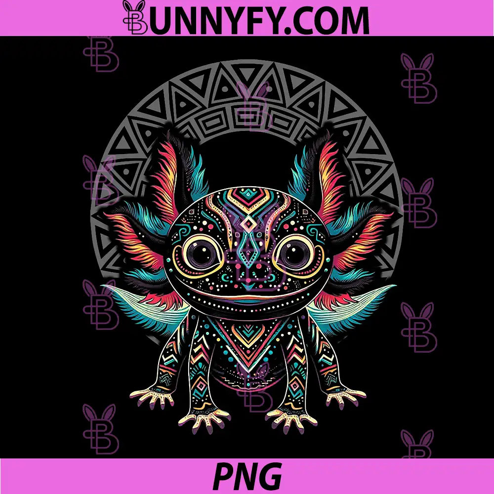 Axolotl Art Mexico Aztec PNG, Mexican Amphibian Salamander PNG