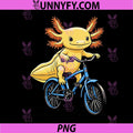 Axolotl Riding Bike PNG, Axolotl PNG