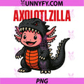 Axolotlzilla Cute PNG, Axolotl Halloween PNG