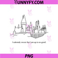 I Solemnly Swear I Am Up To No Good PNG, Minimal Castle Quote Art PNG