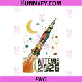 Back To The Moon Artemis II Lunar Mission 2026 PNG, Rocket Launch PNG