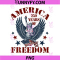 Vintage America Eagle PNG, 250 Years of Freedom PNG