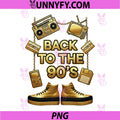 Back to The 90s PNG, Boombox Retro Music Design PNG