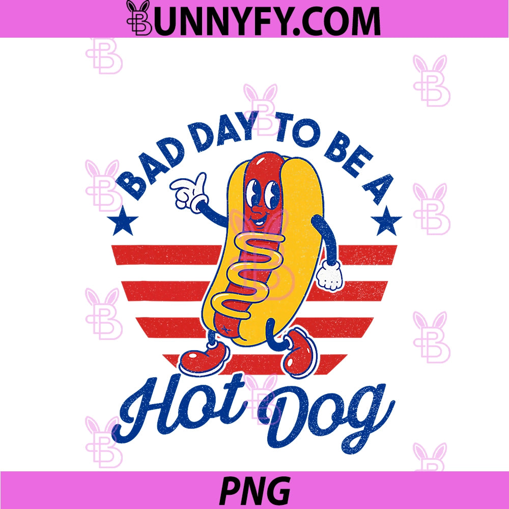 Bad Day To Be A Hot Dog PNG, Funny BBQ Grilling 4th Of July PNG