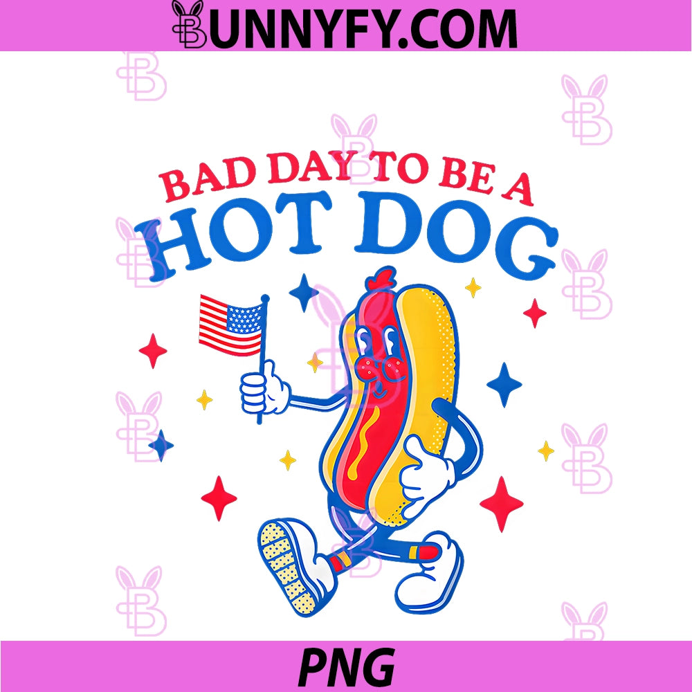 Bad Day To Be A Hot Dog PNG, Funny BBQ Grilling 4th Of July PNG