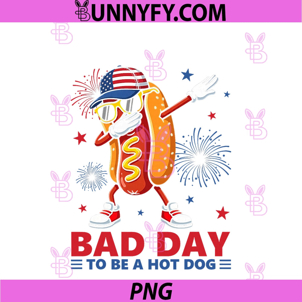 Bad Day To Be A Hotdog PNG, Funny Independence Day 4th Of July PNG