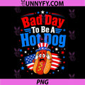 Bad Day to Be A Hot Dog Funny PNG, Patriotic BBQ Food Lover USA PNG