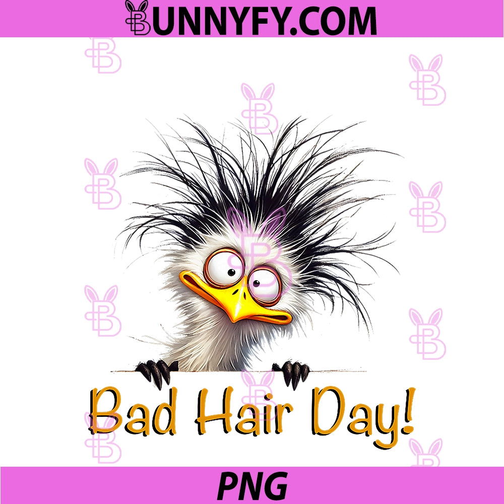 Bad Hair Day! PNG, Funny Weird Ostrich Rhea Gift PNG