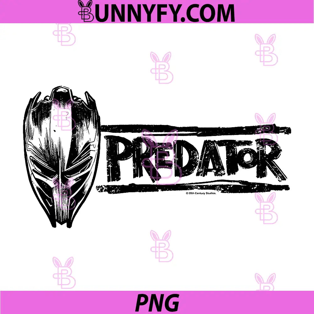 Predator Warrior Helmet Distressed Logo PNG, Sci Fi Movie Art PNG