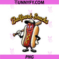 Ballpark Snacks PNG, Retro Cartoon Mascot Hot Dog Baseball PNG