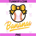 Banana PNG, Coquette Bow Cute PNG