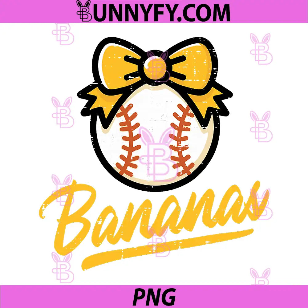 Banana PNG, Coquette Bow Cute PNG