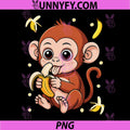 Banana Monkey Cute PNG, Bananas Fruit Artwork Drawing PNG