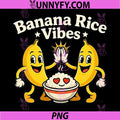Banana Rice PNG, Meme Funny Viral Design PNG