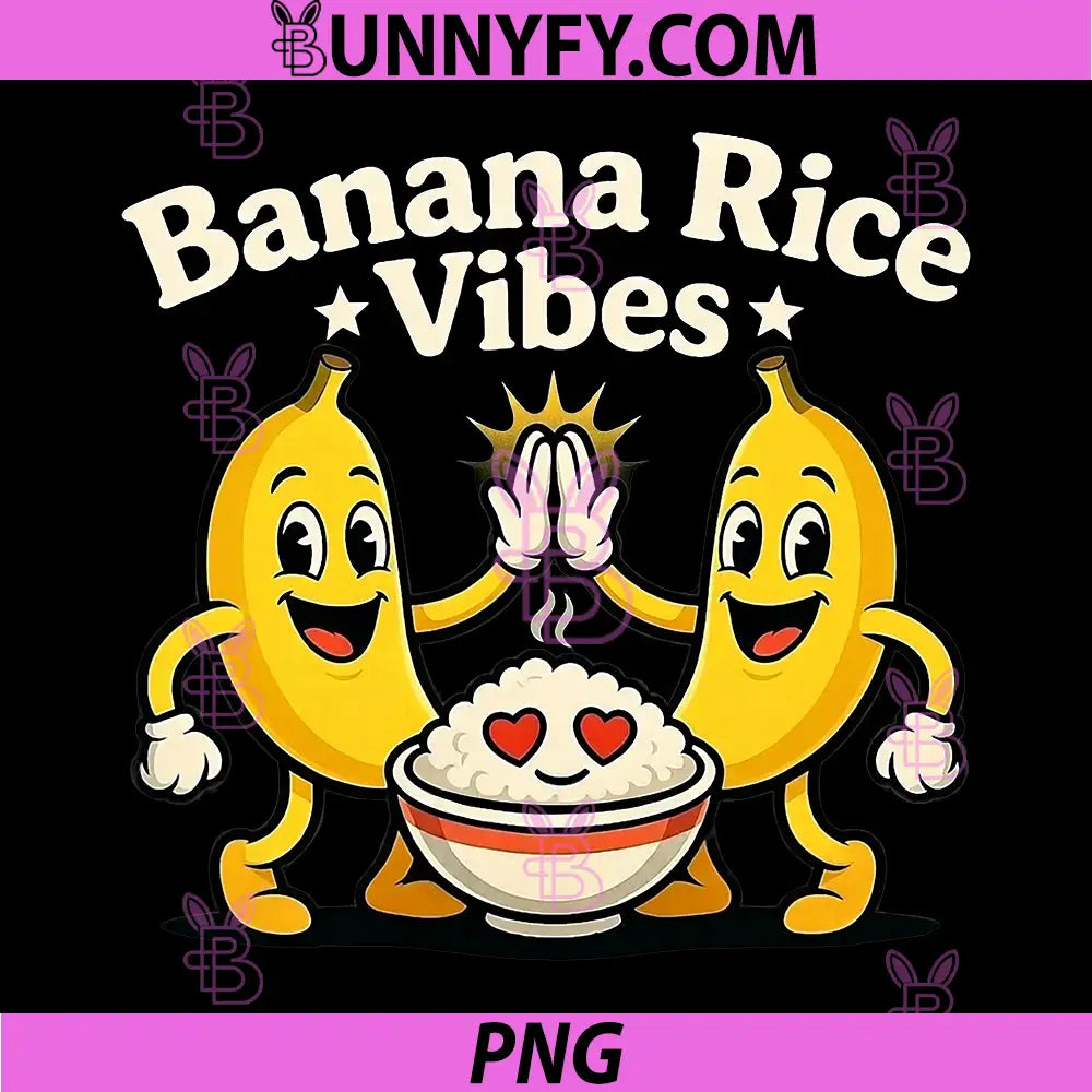 Banana Rice PNG, Meme Funny Viral Design PNG