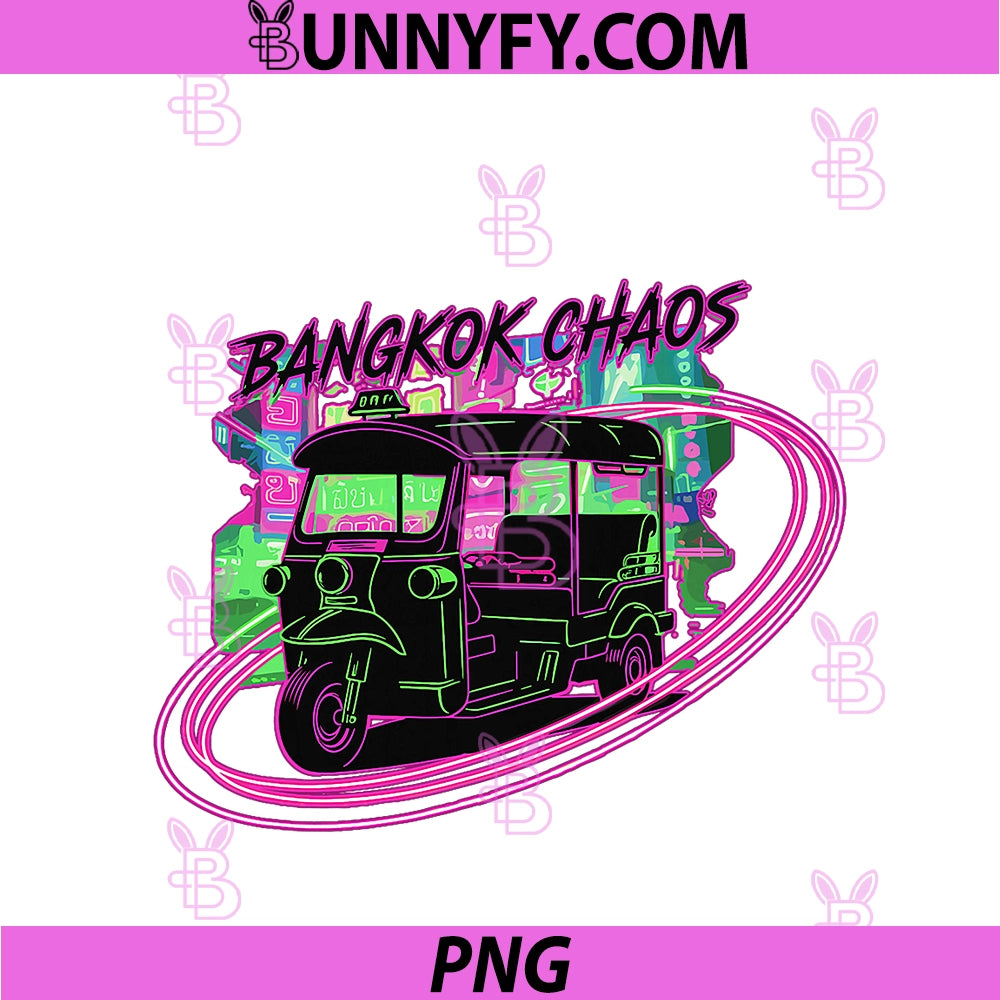 Bangkok Chaos Tuk Tuk PNG, Thailand Vacation Souvenir PNG