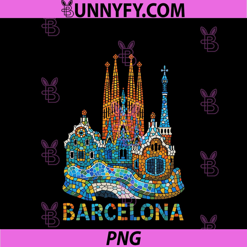 Barcelona PNG, Gaudí Mosaic Architecture Art PNG