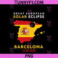Barcelona PNG, Spain Great European Total Solar Eclipse 2026 PNG