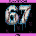 Baseball 67 Six Seven Meme PNG, Funny 6-7 Drip Baseball PNG
