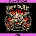 Born to Hit PNG, Flame Baseball PNG