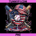 Baseball American Flag PNG, Baseball 4th July PNG