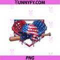 Baseball Drip American Flag PNG, 4th Of July Patriotic USA PNG
