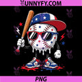 Baseball Drip Ice Cream PNG, Apparel Drip Baseball PNG