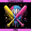 Baseball Drip Ice Cream PNG, Apparel Drip Baseball PNG