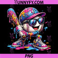 Baseball Drip Ice Cream PNG, Apparel Youth Drip Baseball PNG