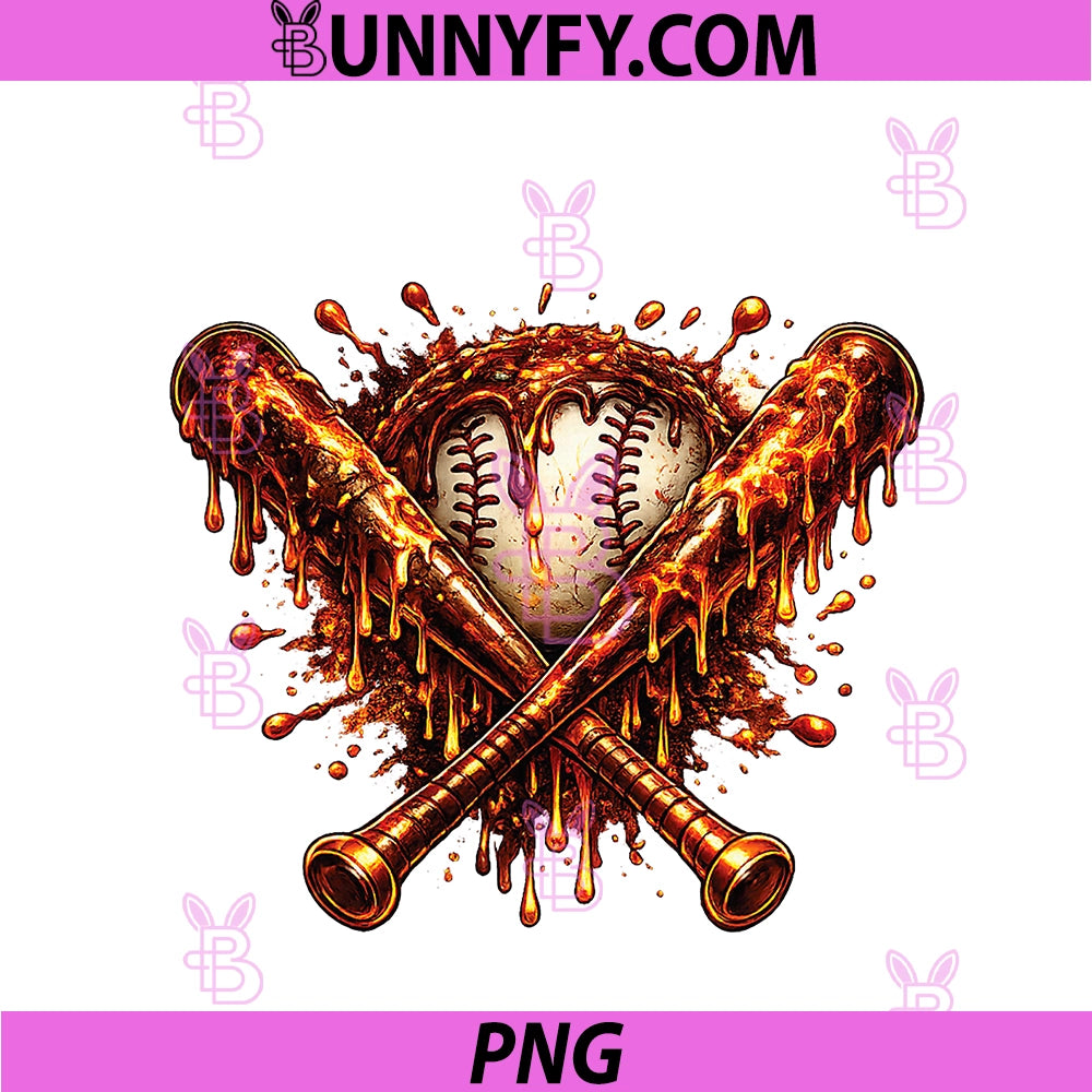Baseball Drip Ice Cream Apparel Youth Drip PNG, Baseball Boys PNG