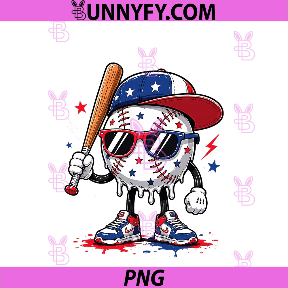 Baseball Drip Ice Cream PNG, Apparel Youth Drip Baseball PNG