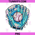 Baseball Drip Ice Cream PNG, Sprinkles Baseball Glove PNG