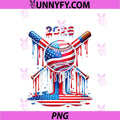 Baseball Drip PNG, American Flag PNG