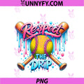 Baseball Drip PNG, Ice Cream Respect The Drip Baseball Player PNG