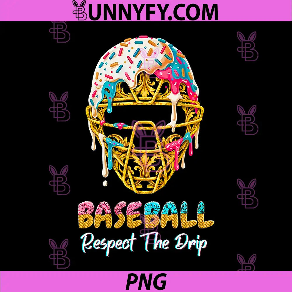 Baseball Drip Ice Cream Drip PNG, Baseball PNG
