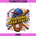 Baseball Gear Stack PNG, Equipment Action Graphic PNG