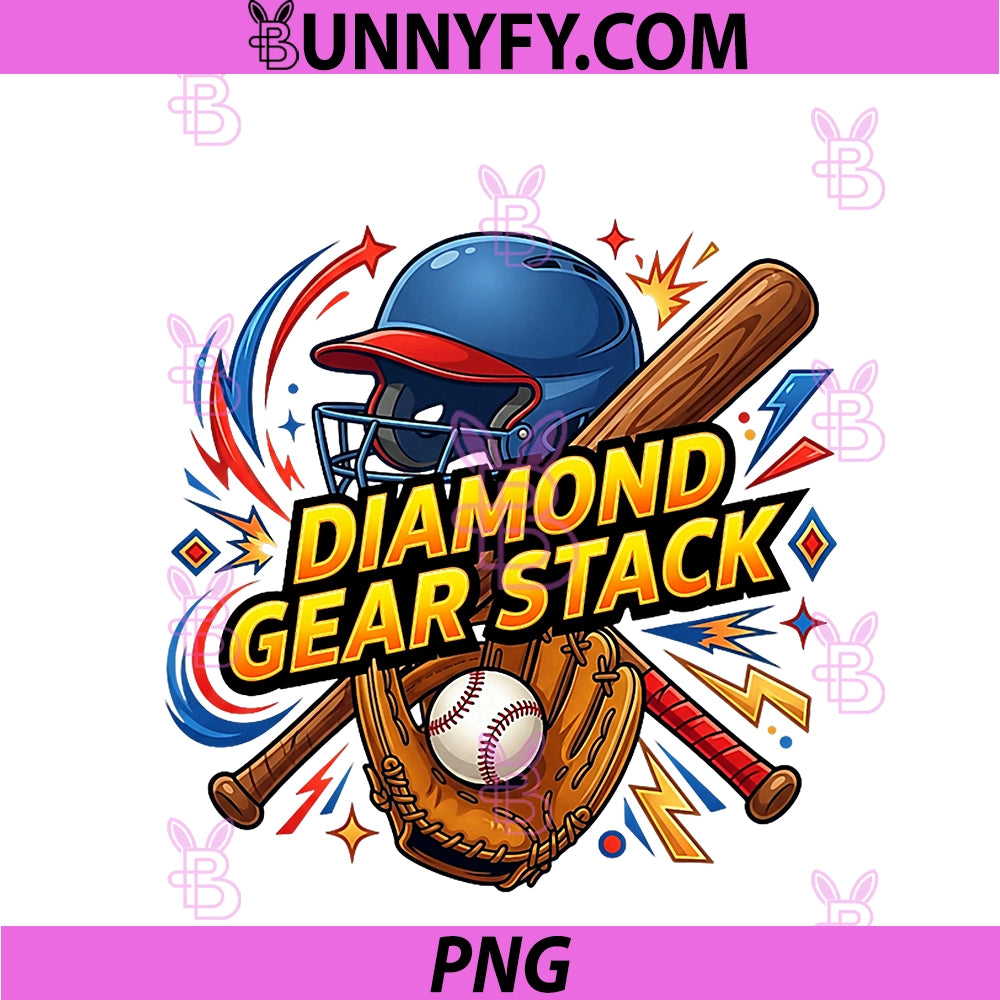 Baseball Gear Stack PNG, Equipment Action Graphic PNG