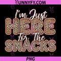 I'm Just Here for Snacks PNG, Leopard Funny Softball Mom PNG