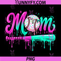 Baseball Mom Dripping PNG, Drip Ice Cream Mama PNG, Mothers Day PNG 